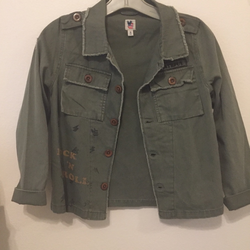Junk food Green Jacket size 8/10